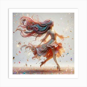 Dancer With Confetti Art Print