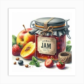 Jar With Jam 11 Art Print