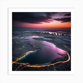 Sunset Over Toronto 3 Art Print