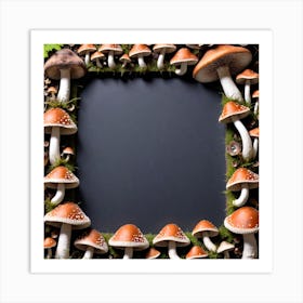 Frame Of Mushrooms 3 Art Print