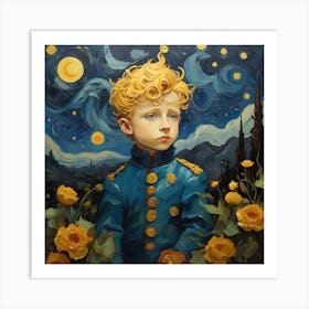 Van Gogh style, Little Prince Art Print