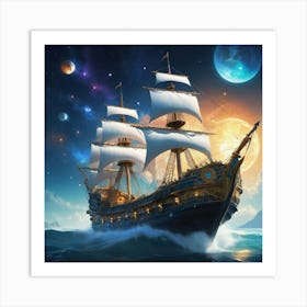 Ship In Space Poster