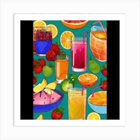 Fruit Juices Art Print