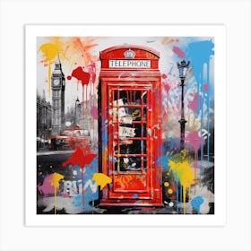 London Phone Box Art Print