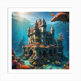 Underwater Castle 1 Art Print