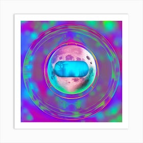 Psychedelic Moon Art Print