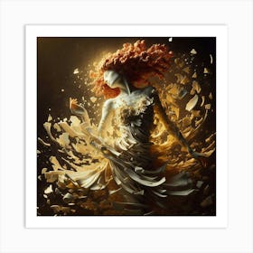 Woman With Red Hair 2 Art Print