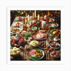 Christmas Feast Art Print