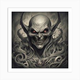 Demon Head 3 Art Print