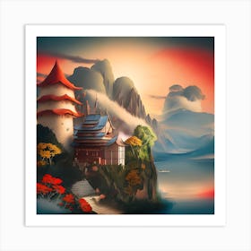 Asian Landscape Art Print