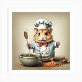 Chef Hamster 21 Art Print