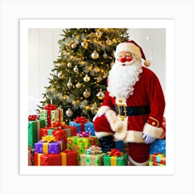 Santa Claus With Presents 3 Art Print