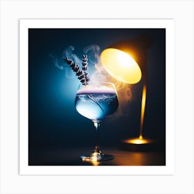 Gin Cocktail With Lavender Art Print