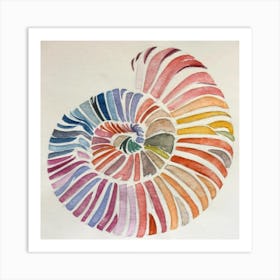 Multi colored Shell Art Print