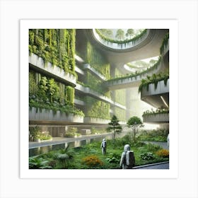 Venusian Enclave Vertical Garden Converted Art Print