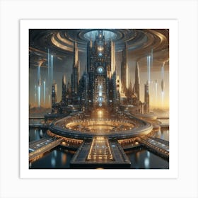 Futuristic City 7 Art Print