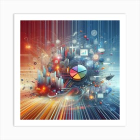 Abstract Business Background Art Print