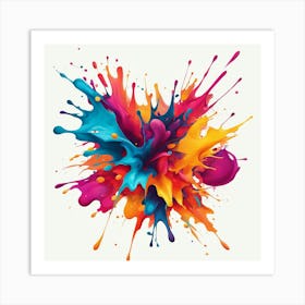 Colorful Paint Splash 9 Art Print