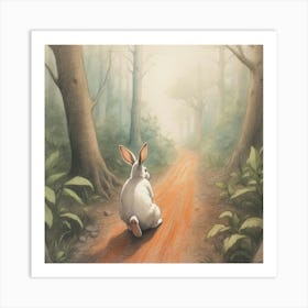 Rabbit In The Woods 8 Art Print