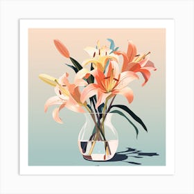 Lilies In Vase Art Print