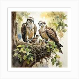 Osprey Family 1 Art Print