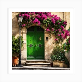 Green Door 1 Art Print