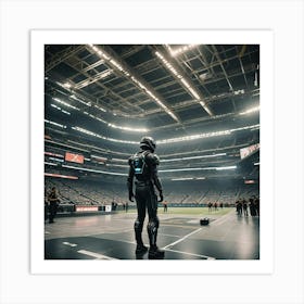 Futurist In A Stadium Art Print