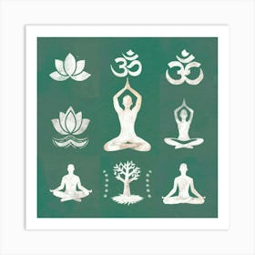 Yoga And Meditation 1 Art Print