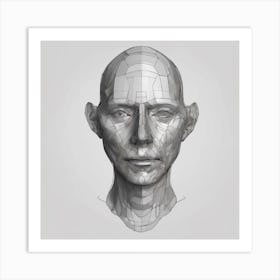 Man'S Head 3 Art Print