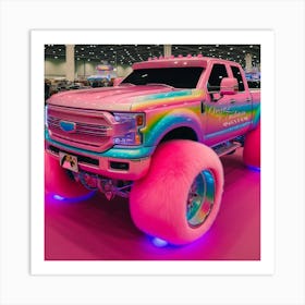 Pink Monster Truck Art Print