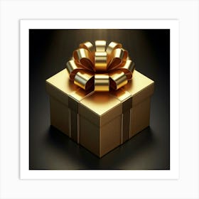 Gold Gift Box 2 Art Print