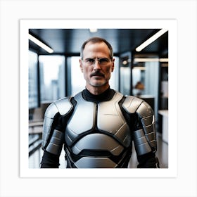 Steve Jobs In Armor Art Print