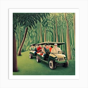 Golf Carts In The Jungle Art Print
