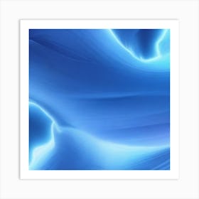 Abstract Blue Wave Art Print