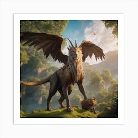 Dragon And The Hare Art Print