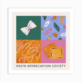 Pasta Appreciaton Society Square Art Print