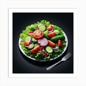 Salad On A Plate 1 Art Print