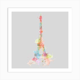 Watercolor Eiffel Tower Art Print