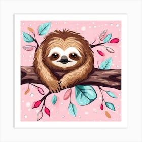 Adorable Sloth 1 Art Print