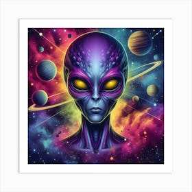 Alien Head Art Print