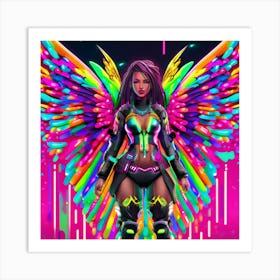Neon Angel 42 Art Print