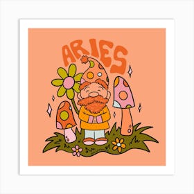 Aries Gnome Art Print