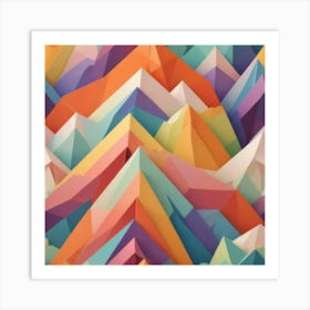 Abstract Mountains Art Print