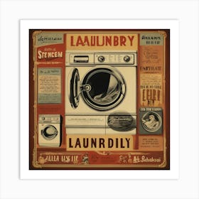 Default Default Vintage And Retro Laundry Advertising Aestethi 1 (3) Art Print