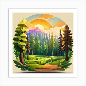 Forest Landscape Art Print