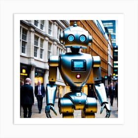 Robot In The City 17 Art Print