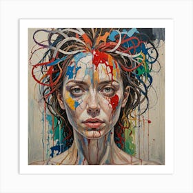 Explore How Contemporary Painters Depict Mental Health Emotional Struggles And The Inner Workings Of 2312179591 Art Print