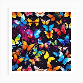 Colorful Butterflies 41 Art Print