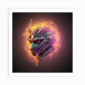 Neon Dragon Art Print