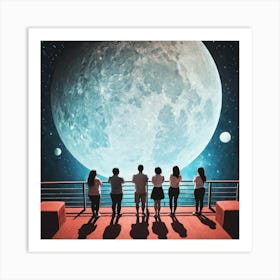 Moon And The Stars 15 Art Print